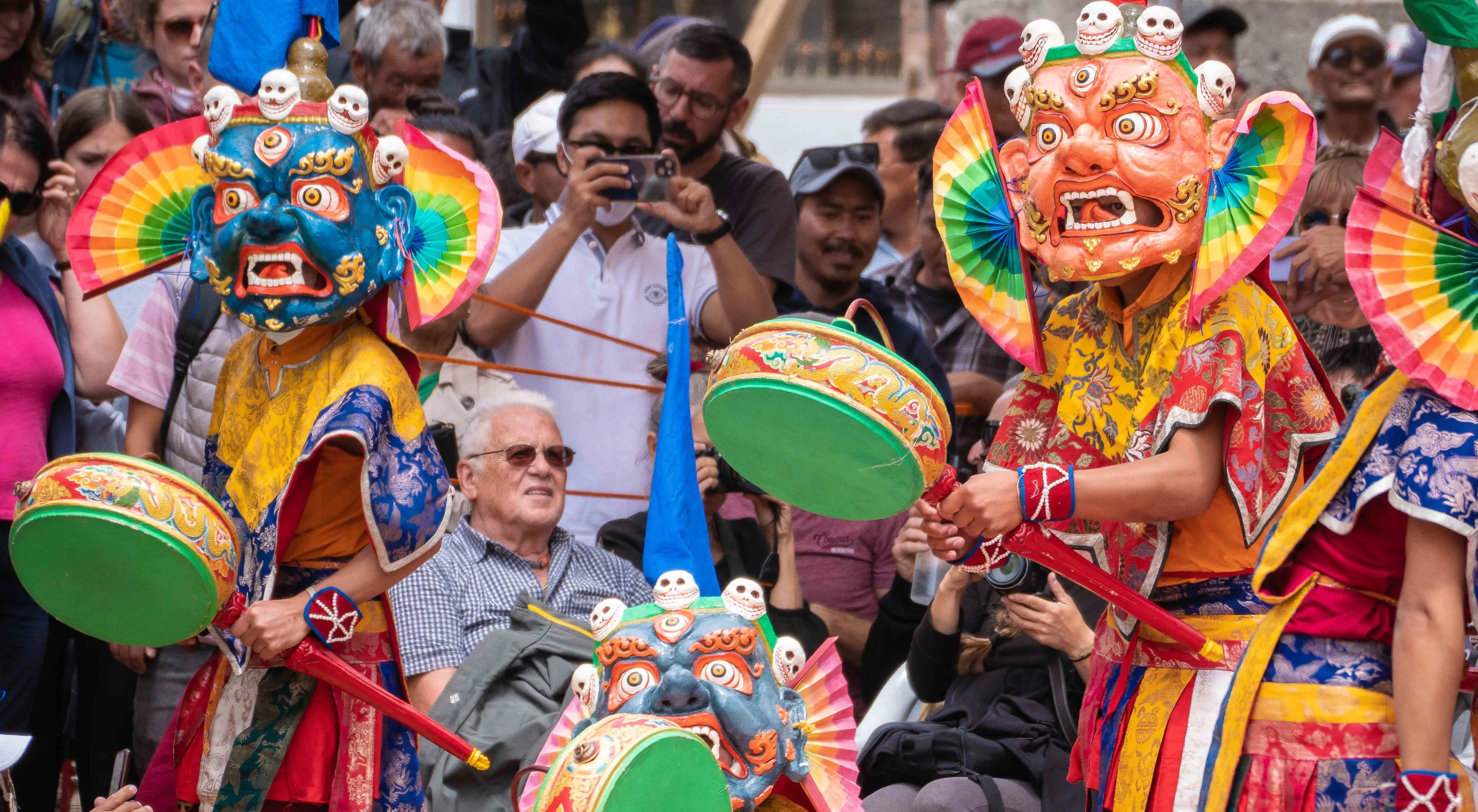Mask dance at Tibetan monastery Ladakh